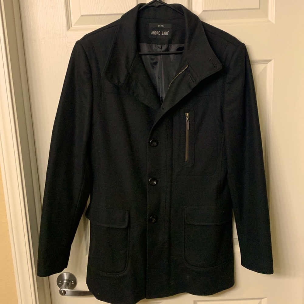 Andre Badi Peacoat style - black